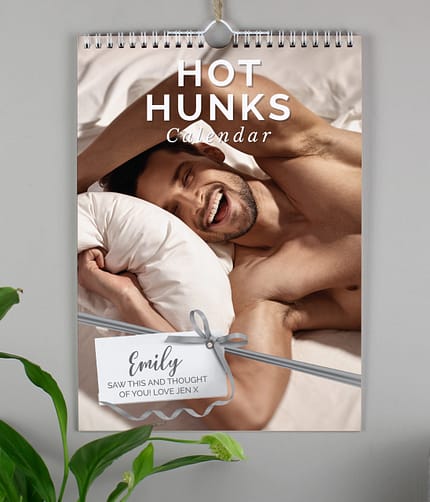Personalised A4 Hot Hunks Calendar - ItJustGotPersonal.co.uk