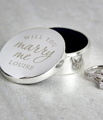 Personalised Will You Marry Me Ring Box - ItJustGotPersonal.co.uk