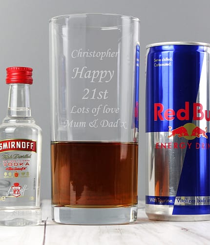 Personalised Vodka and Red Bull Gift Set - ItJustGotPersonal.co.uk