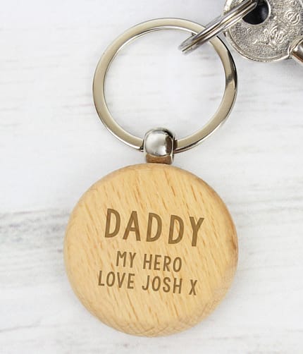 Personalised Free Text Wooden Keyring - ItJustGotPersonal.co.uk