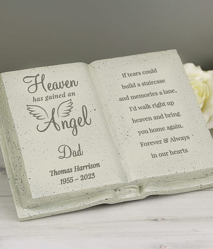 Personalised Angel Memorial Book - ItJustGotPersonal.co.uk