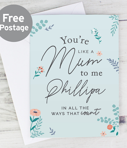 Personalised 'You're Like a Mum to Me' Card - ItJustGotPersonal.co.uk
