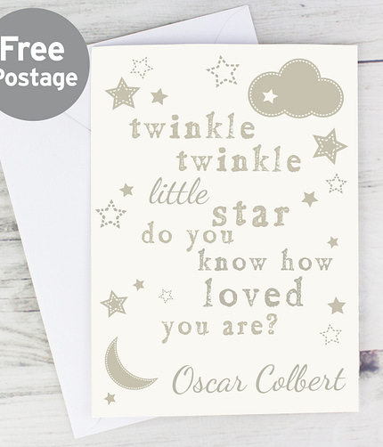 Personalised Twinkle Twinkle Card - ItJustGotPersonal.co.uk