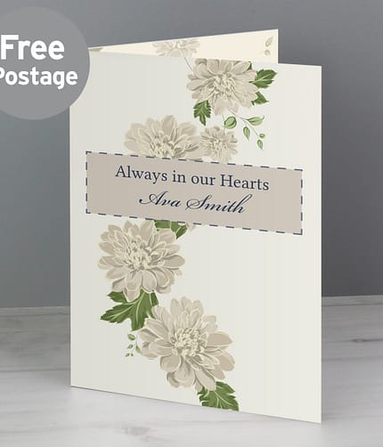Personalised Gold Floral Card - ItJustGotPersonal.co.uk