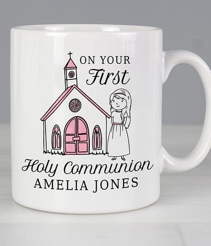 Personalised Girls First Holy Communion Mug - ItJustGotPersonal.co.uk