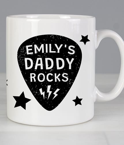Personalised Daddy Rocks Mug - ItJustGotPersonal.co.uk
