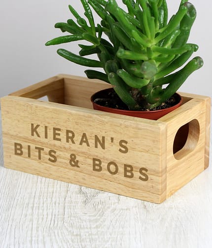 Personalised Bits & Bobs Mini Wooden Crate - ItJustGotPersonal.co.uk