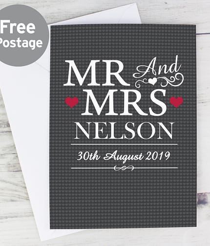 Personalised Mr & Mrs Card - ItJustGotPersonal.co.uk