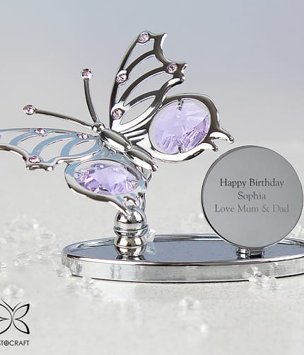 Personalised Crystocraft Butterfly Ornament - ItJustGotPersonal.co.uk