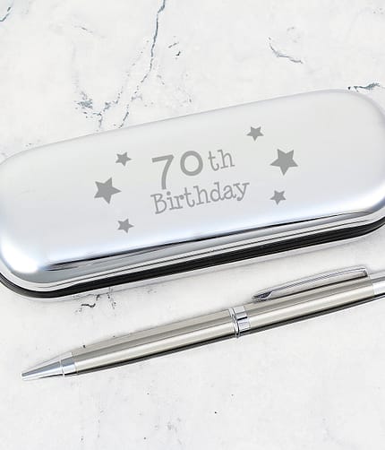 70th Birthday Pen & Box - ItJustGotPersonal.co.uk