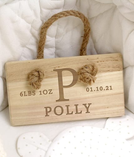 Personalised Initial Wooden Sign - ItJustGotPersonal.co.uk
