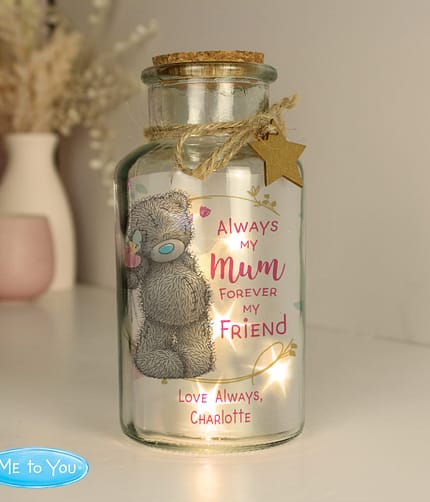 Personalised Me To You Forever My Friend LED Glass Jar - ItJustGotPersonal.co.uk