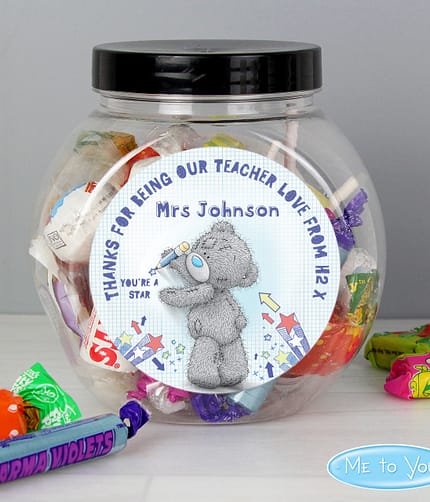 Personalised Me To You Teacher Sweets Jar - ItJustGotPersonal.co.uk