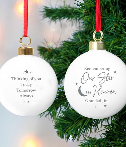 Personalised Our Star in Heaven Bauble - ItJustGotPersonal.co.uk