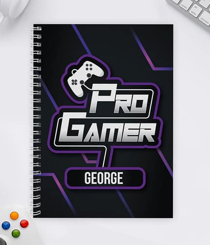 Personalised Pro Gamer A5 Notebook - ItJustGotPersonal.co.uk
