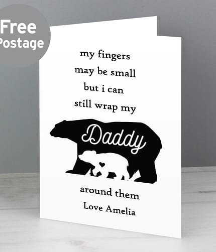 Personalised Fingers may be small Card - ItJustGotPersonal.co.uk