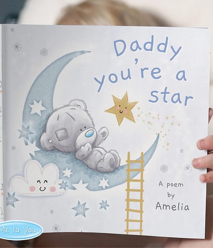 Personalised Tiny Tatty Teddy Daddy You're A Star Poem Book - ItJustGotPersonal.co.uk