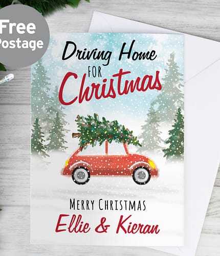 Personalised 'Driving Home For Christmas'' Card - ItJustGotPersonal.co.uk