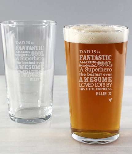Personalised He is...Pint Glass - ItJustGotPersonal.co.uk