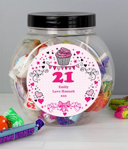 Personalised Birthday Big Age Sweet Jar - ItJustGotPersonal.co.uk