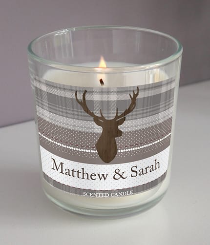 Personalised Highland Stag Scented Jar Candle - ItJustGotPersonal.co.uk