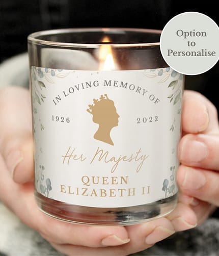 Personalised Queens Commemorative Small Candle Jar - ItJustGotPersonal.co.uk