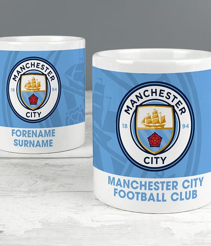 Manchester City FC Bold Crest Mug - ItJustGotPersonal.co.uk