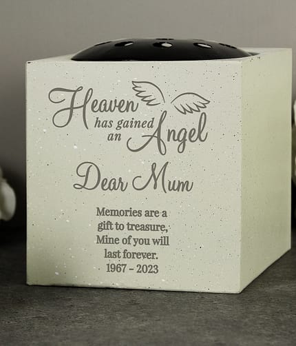 Personalised Angel Memorial Vase - ItJustGotPersonal.co.uk