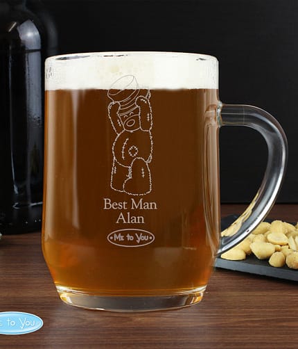 Personalised Me To You Engraved Male Wedding Tankard - ItJustGotPersonal.co.uk