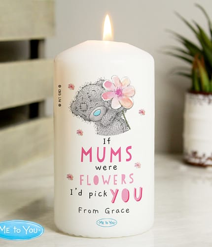 Personalised Me To You If... Were Flowers Pillar Candle - ItJustGotPersonal.co.uk
