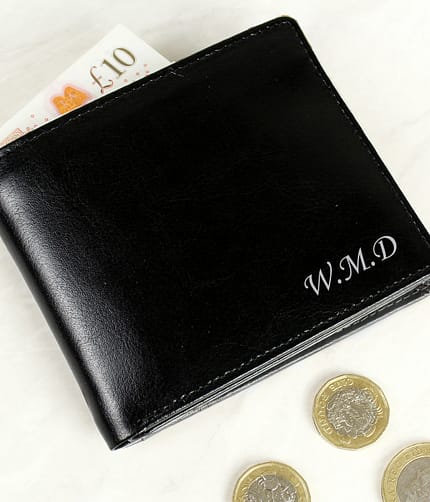 Personalised Script Font Leather Wallet - ItJustGotPersonal.co.uk