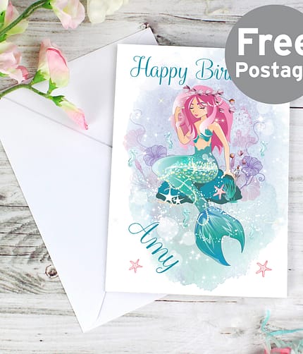 Personalised Mermaid Card - ItJustGotPersonal.co.uk