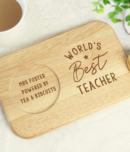 Personalised World's Best Wooden Coaster Tray - ItJustGotPersonal.co.uk