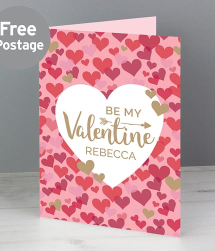 Personalised Valentine's Day Confetti Hearts Card - ItJustGotPersonal.co.uk
