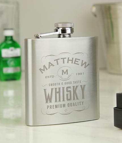 Personalised Whisky Hip Flask - ItJustGotPersonal.co.uk