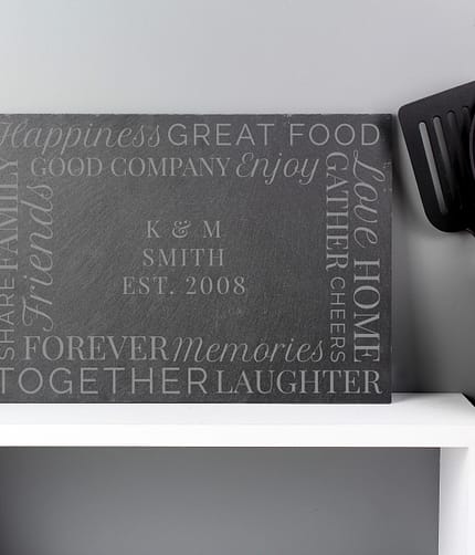 Personalised 'Together' Slate Placemat - ItJustGotPersonal.co.uk