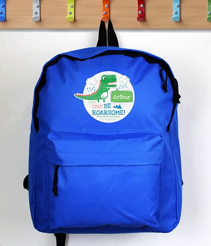 Personalised 'Be Roarsome' Dinosaur Backpack - ItJustGotPersonal.co.uk