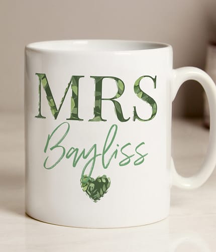 Personalised Mrs Foliage Mug - ItJustGotPersonal.co.uk