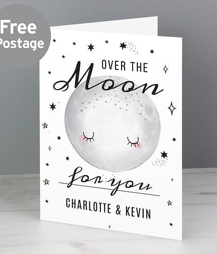 Personalised Over The Moon Card - ItJustGotPersonal.co.uk