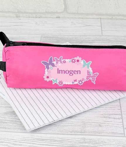 Personalised Butterfly Pencil Case - ItJustGotPersonal.co.uk