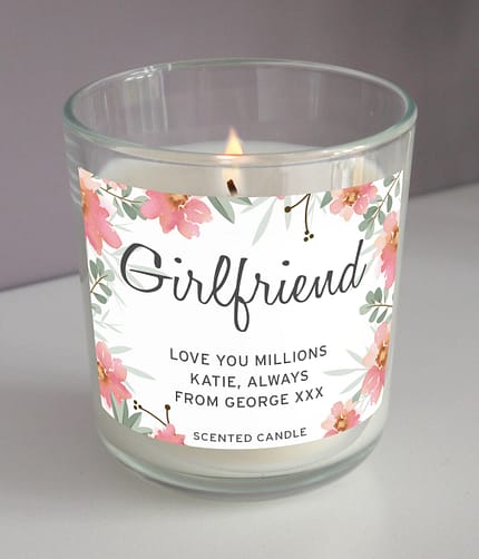 Personalised Floral Sentimental Scented Jar Candle - ItJustGotPersonal.co.uk