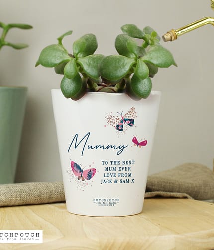 Personalised Butterfly Plant Pot - ItJustGotPersonal.co.uk