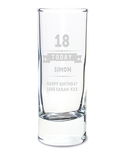 Personalised Birthday Star Shot Glass - ItJustGotPersonal.co.uk