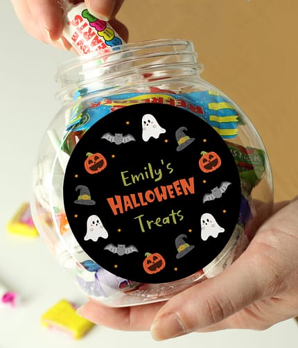 Personalised Halloween Sweets Jar - ItJustGotPersonal.co.uk