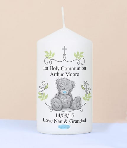 Personalised Me To You Religious Cross Pillar Candle - ItJustGotPersonal.co.uk