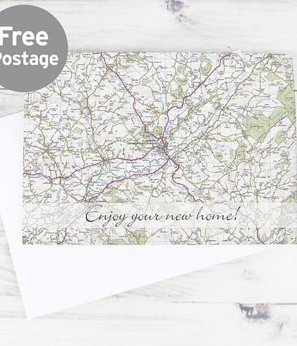 Personalised Present Day Map Card - ItJustGotPersonal.co.uk