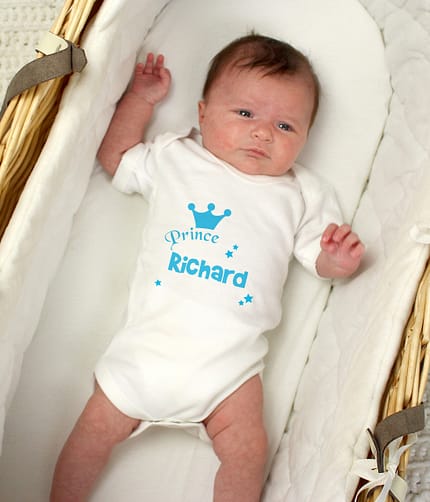 Personalised Prince Baby Vest - ItJustGotPersonal.co.uk