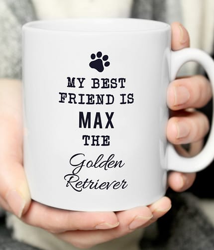 Personalised Paw Print Dog Breed Mug - ItJustGotPersonal.co.uk
