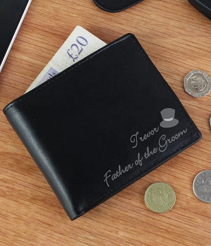 Personalised Top Hat Leather Wallet - ItJustGotPersonal.co.uk