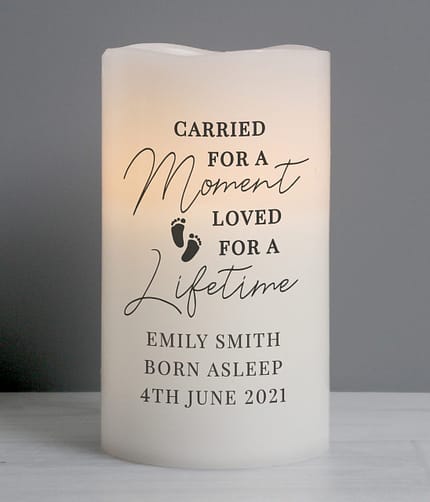 Personalised Carried For A Moment Led Candle - ItJustGotPersonal.co.uk